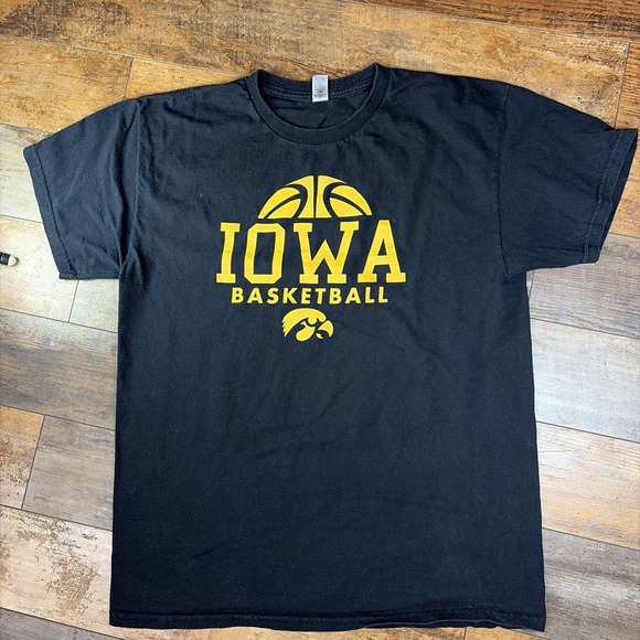 Gildan Other - Iowa Hawkeyes Basketball T Shirt Black NCAA College Fan Tee Large